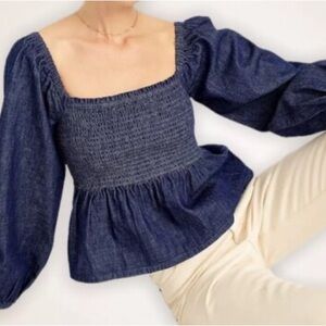 NWT J. Crew Denim Top